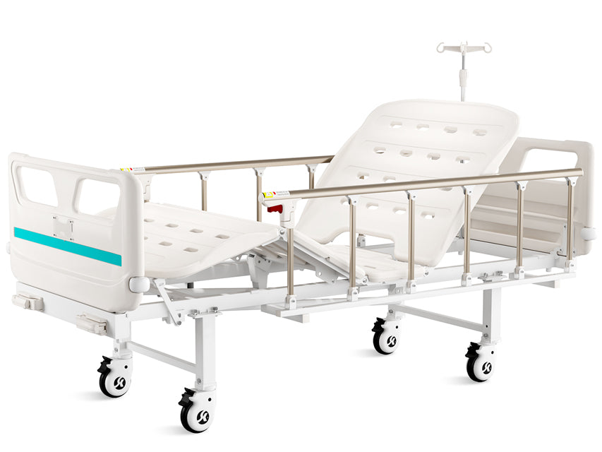 LETTO A 3 SEZIONI - 2 manovelle - con ruote
