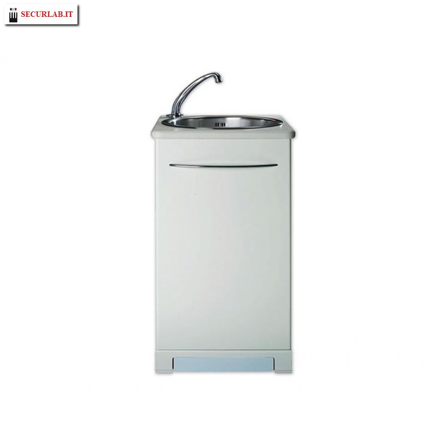 Mobiletto lavandino con vasca in acciaio inox