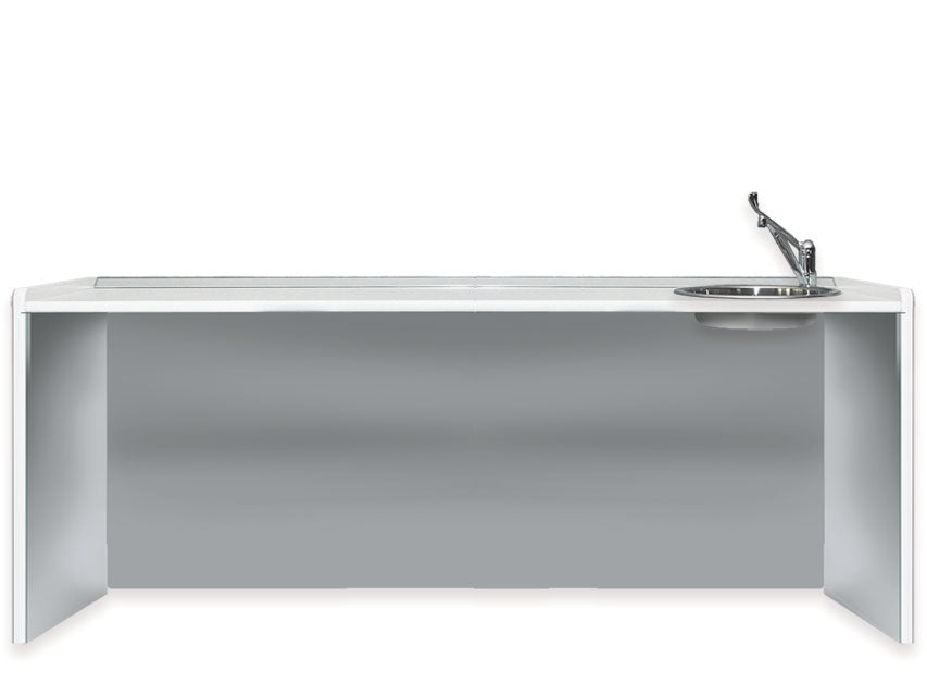 Piano di lavoro 206 cm - lavello a destra