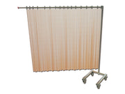 Folding screen on wheeled stand with 1 curtain without curtain