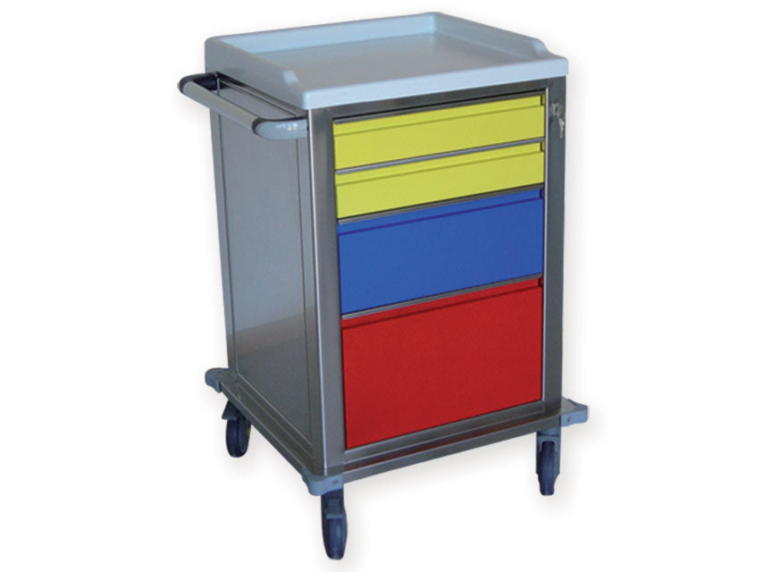 Chariot modulaire inox - 2+1+1 tiroirs