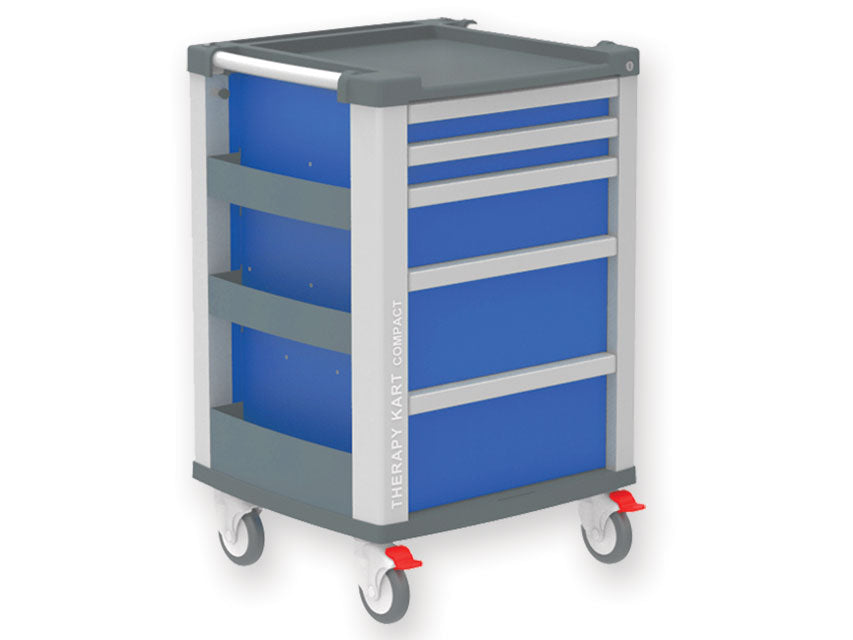 Carrello multifunzione Compact Kart - blu - 5 cassetti