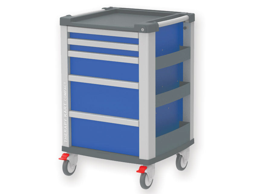 Carrello multifunzione Compact Kart - blu - 5 cassetti