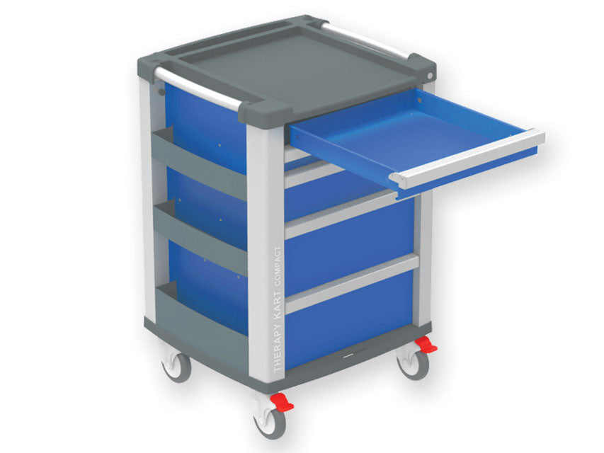 Carrello multifunzione Compact Kart - blu - 5 cassetti