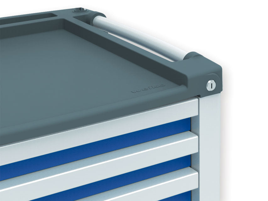Carrello multifunzione Compact Kart - blu - 5 cassetti