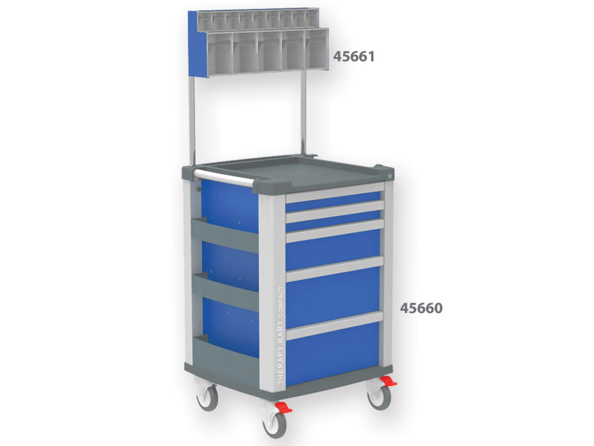 Carrello multifunzione Compact Kart - blu - 5 cassetti