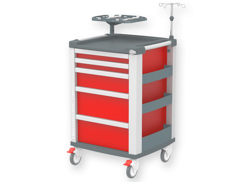 CARRELLO COMPACT KART EMERGENZA - rosso