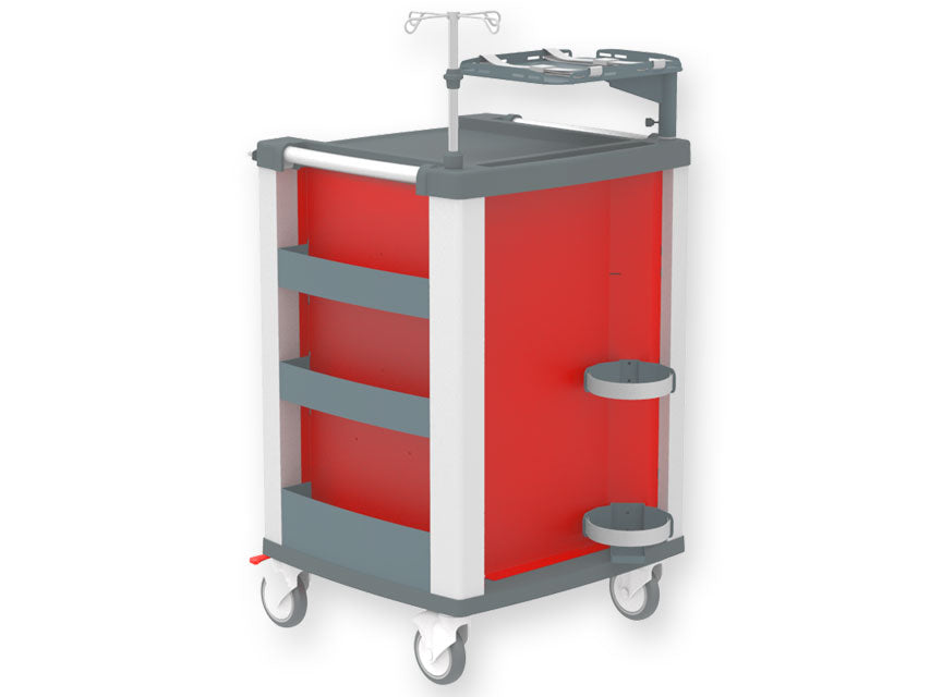 CARRELLO COMPACT KART EMERGENZA - rosso