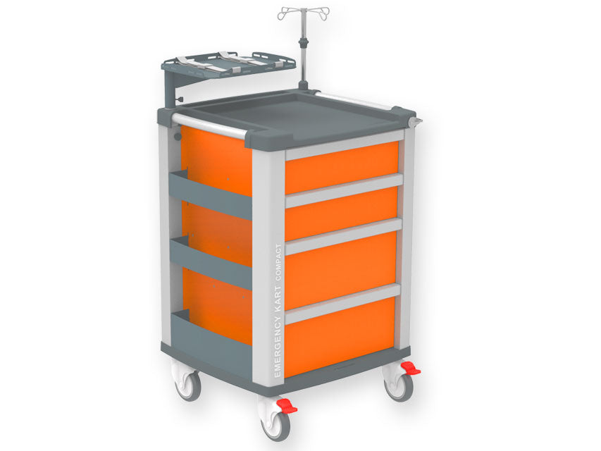 Carrello di emergenza compact kart arancione