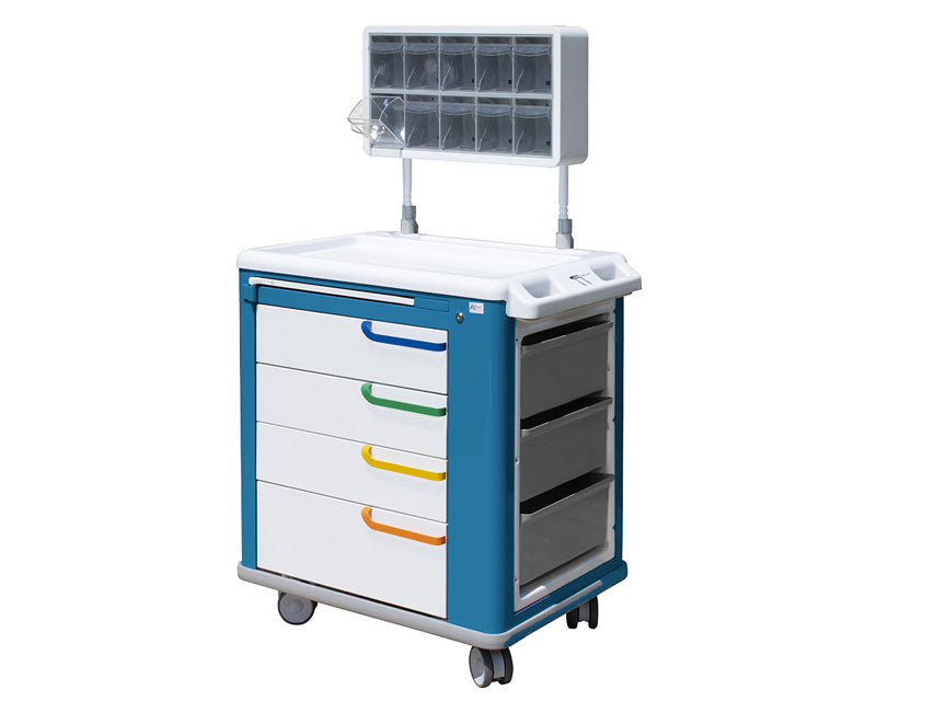 Carrello Medicazione - Standard - Bianco/Blu