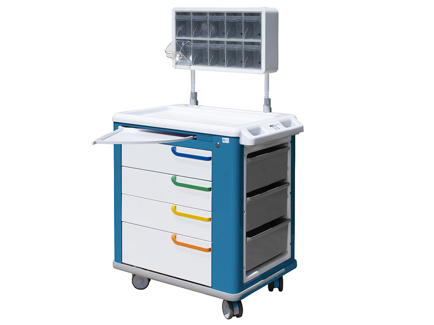 Carrello Medicazione - Standard - Bianco/Blu