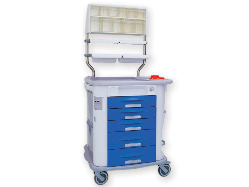 Carrello aurion medicazione - blu - 1 pz.