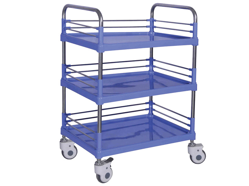 Carrello in acciaio Utility con 3 ripiani