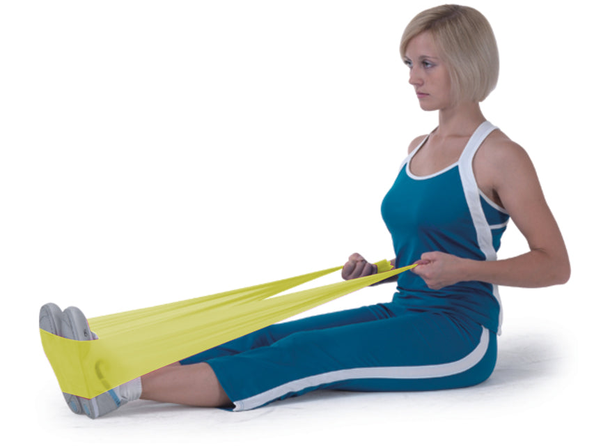 Fascia elastica di resistenza per esercizi 1,5 m gialla