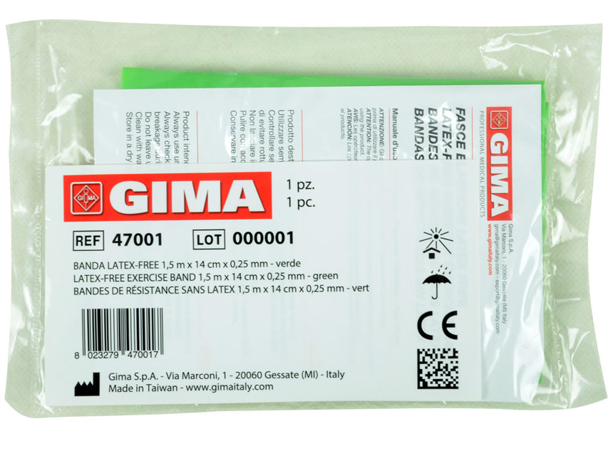 Fascia elastica di resistenza per esercizi 1,5 m verde