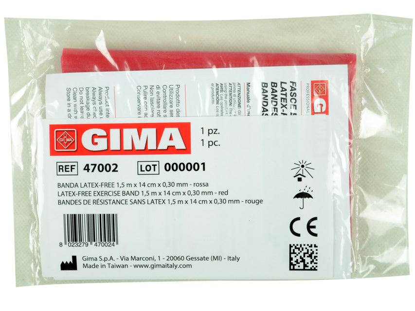 Fascia elastica di resistenza per esercizi 1,5 m rossa