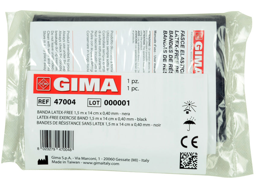 Banda latex-free 1,5 m x 14 cm x 0,40 mm - nera - 1 pz.