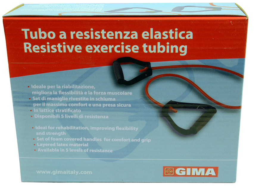 Tubo resistente con manici per esercizi