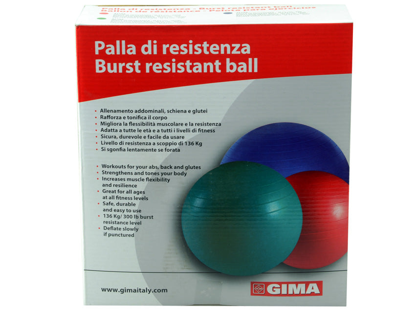 Palla resistente da ginnastica - diametro 55 cm - rossa