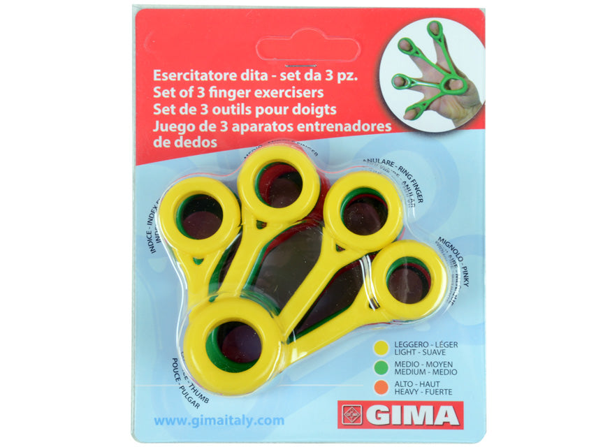 Set da 3 esercitatori per dita - set 3 pz.