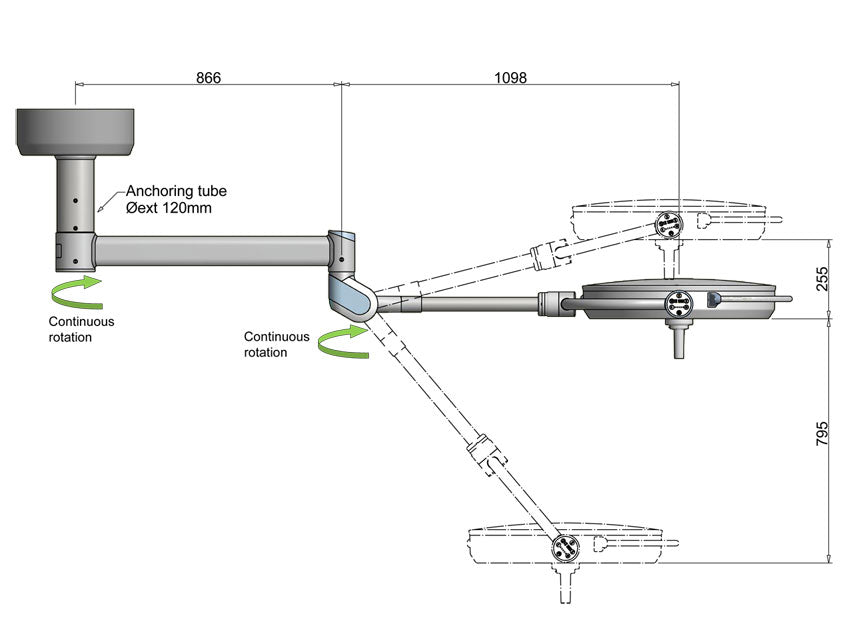 Pentaled 63n lampada operatoria - a soffitto - 1 pz.