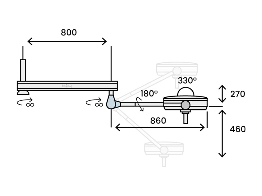 Luce Scialitica Pentaled 30E Light - A Soffitto
