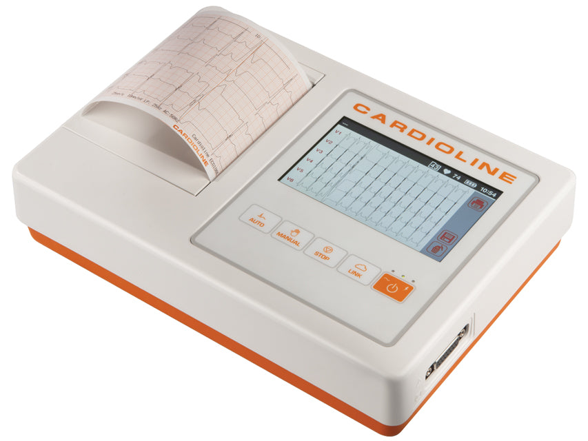 ECG Cardioline 100L FULL - con Easy app e Glasgow -  schermo a colori touch da 5"