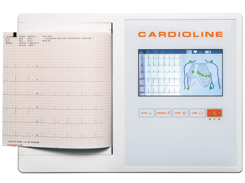 Cardioline ECG200L a 12 derivazioni
e 3/6/12 canali con Glasgow