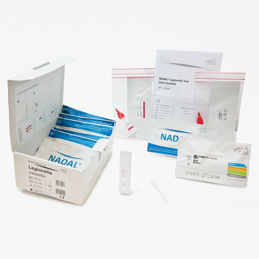 Schnelltest Legionella - Packung mit 10 Tests