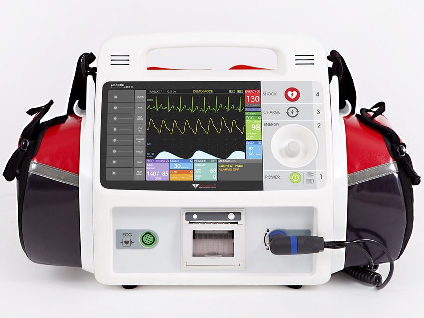 Defibrillatore Rescue Life 9 con temp, spo2, pacemaker