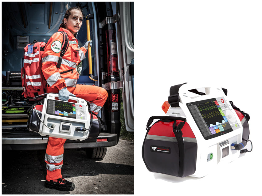 Defibrillatore rescue life 9 con temp, spo2, nibp, pacemaker - italiano - 1 pz.