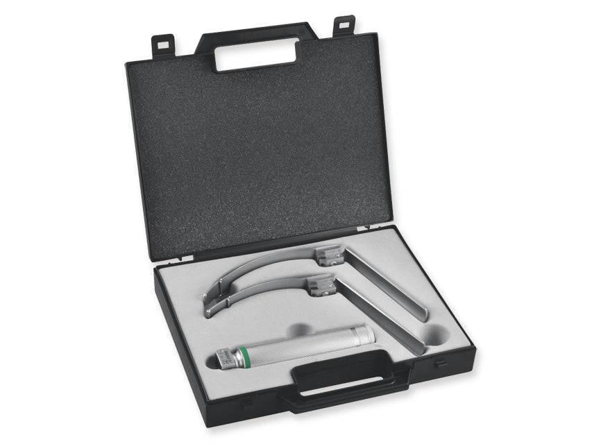 Set laringoscopio f.o. Maxlite flexi - 2 lame mc-intosh 3, 4 - 1 pz.