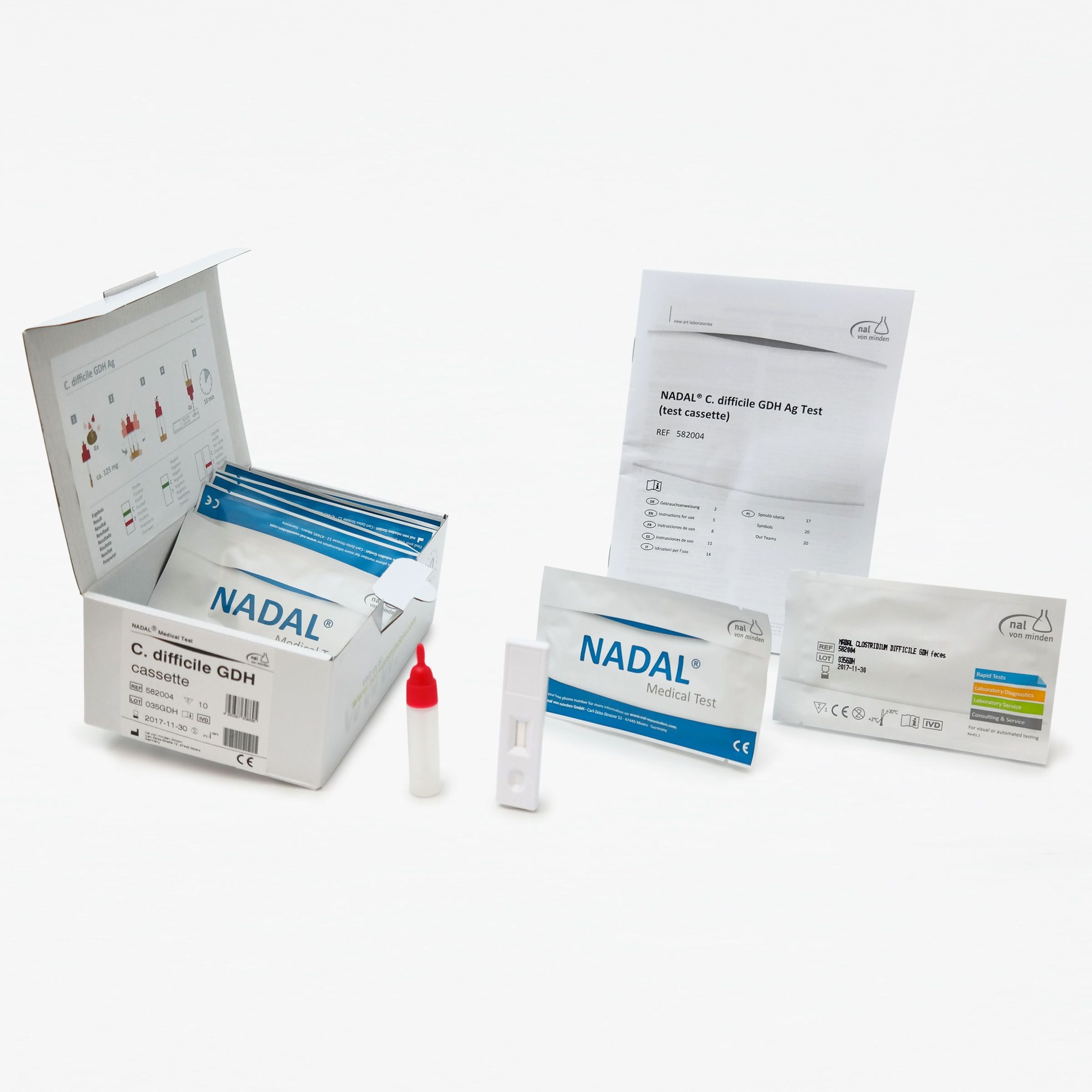 Test Rapido in card per il rilevamento degli antigeni Clostridium difficile (C. difficile GDH) - Conf.10 test