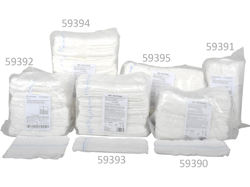 Laparotomiekompresse 40x40 cm - 8 Fäden - Packung mit 25 Stk.