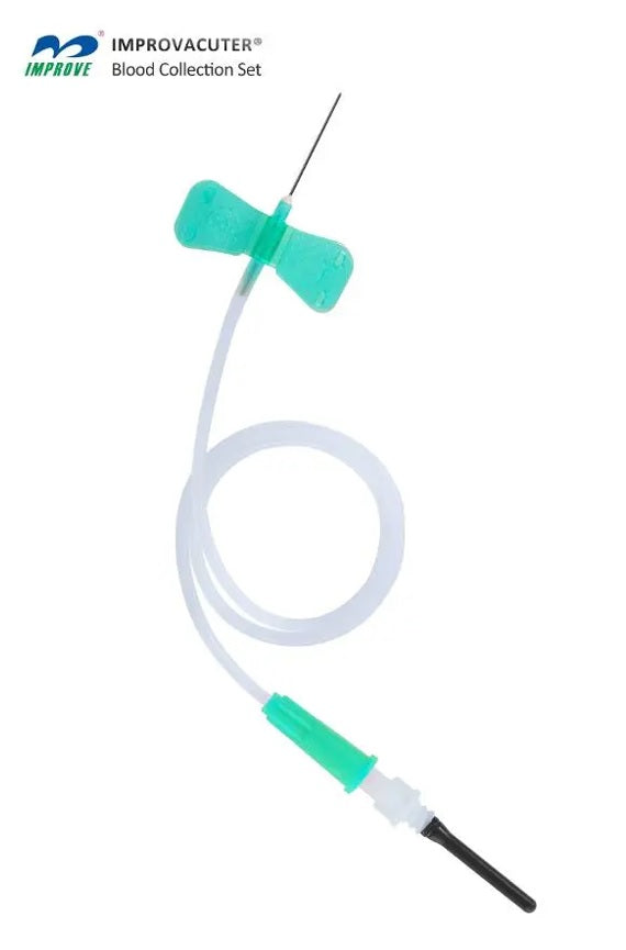 Aghi a farfalla completi di adattatore luer 21G (Ø est. 0,80 x 19 mm) conf. 100 pz.