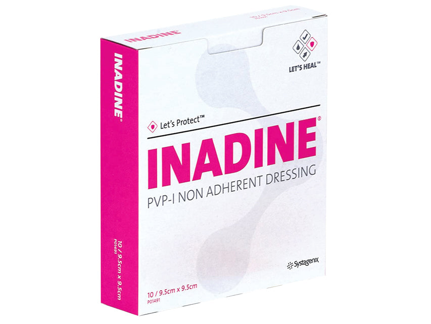 Inadine™ Non-adhesive PVP-I dressing - 9.5 × 9.5 cm - pack of 10 pcs.