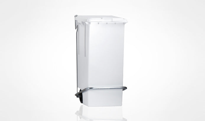 Portarifiuti bianco con ruote - 100 litri