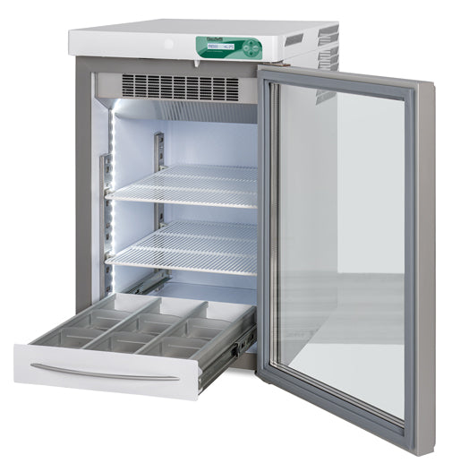 Frigorifero MEDIKA 140 ECT-F con vetrina e ripiano interno -  bianco 140 litri