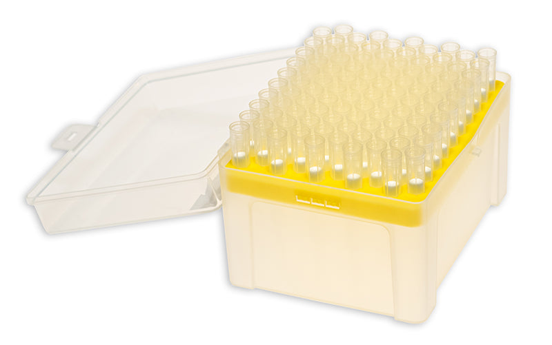 Puntali con filtro lunghi 10 µl - sterili - bassa ritenzione - DNase RNase pyrogen free (puntale lungo 45 mm) Conf. 960 pz