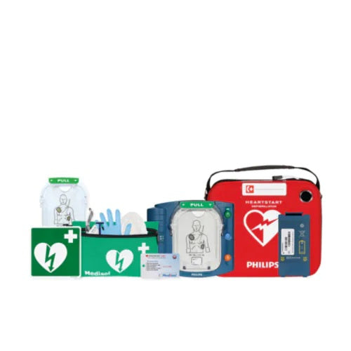 Semiautomatic Defibrillator DAE Philips HS1 - complete with bag
