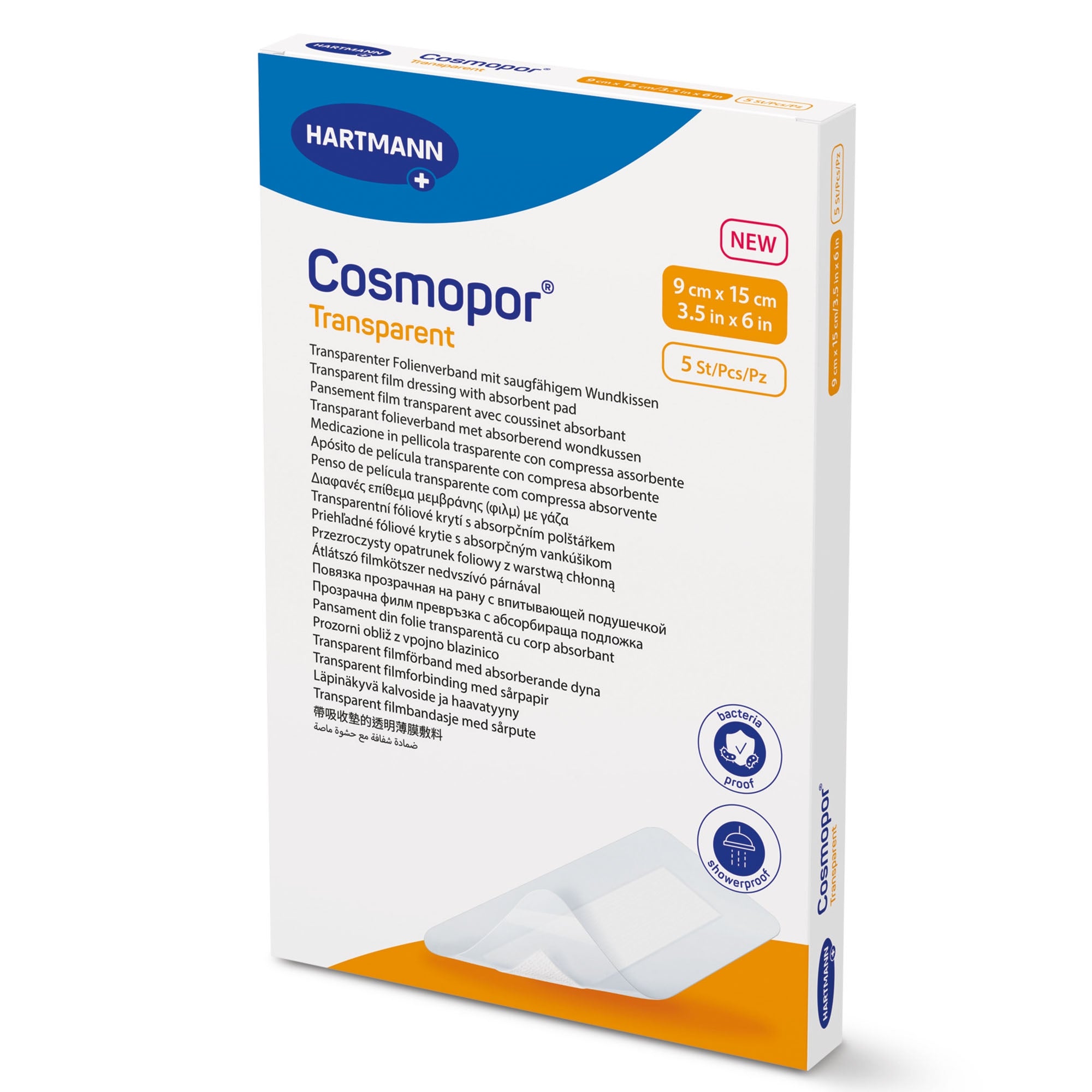 HARTMANN Cosmopor Transparent medicazione adesiva trasparente con tampone