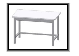 Tavolo di supporto per Cappa Atlantic con piano in legno bilaminato antigraffio