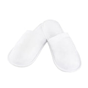 Geschlossene Frottee-Hausschuhe unisex - weiß