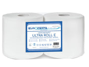 Bobine industriali asciugatutto ULTRA ROLL in pura cellulosa - doppio velo - Conf.2 rotoli