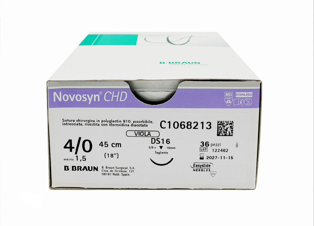Suturas absorbibles antibacterianas Novosyn CHD poliglactina 910 - hilo morado