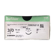 Dafilon suture non assorbibili in nylon, ago 3/8 19mm, USP 3/0 - filo blu 75cm - conf.36