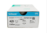 Silkam suture non assorbibili in seta - filo nero - ago 3/8 cerchio
