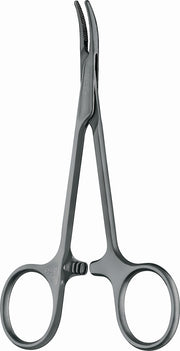 Pinza hemostática desechable Halsted curva Aesculap SUSI - 12,5 cm - env. 20