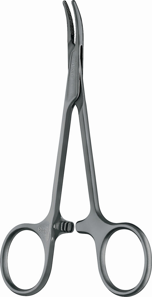 Pinza emostatica monouso Halsted curva Aesculap SUSI - 12,5 cm - conf.20
