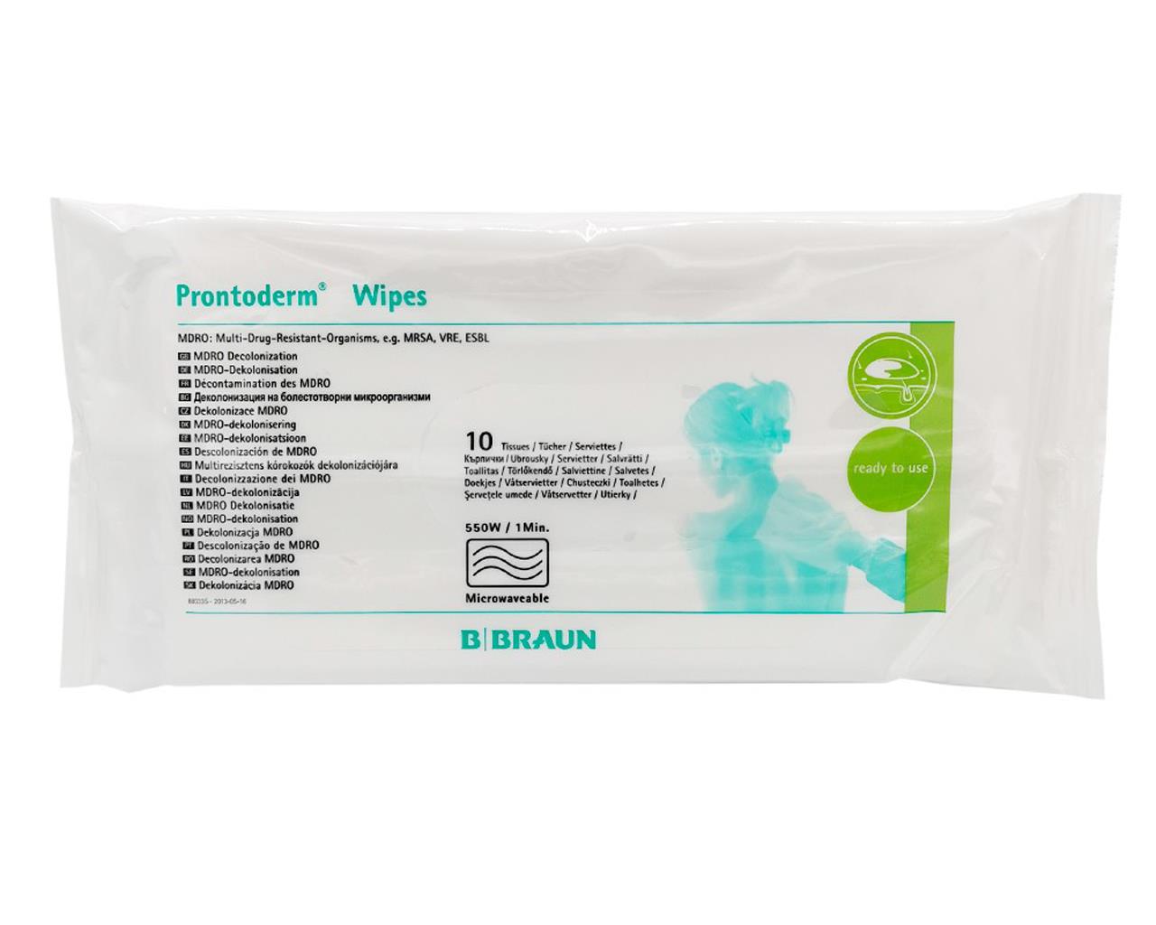 Prontoderm Tücher zur MRDO-Dekolonisation 20x30 cm - Packung mit 10 Stk.